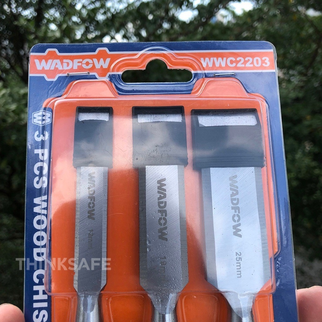Bộ 3 đục gỗ Wadfow WWC2203 rộng 12mm 19mm 25mm dài 105mm dùng để đục điêu khắc gỗ dụng cụ cầm tay