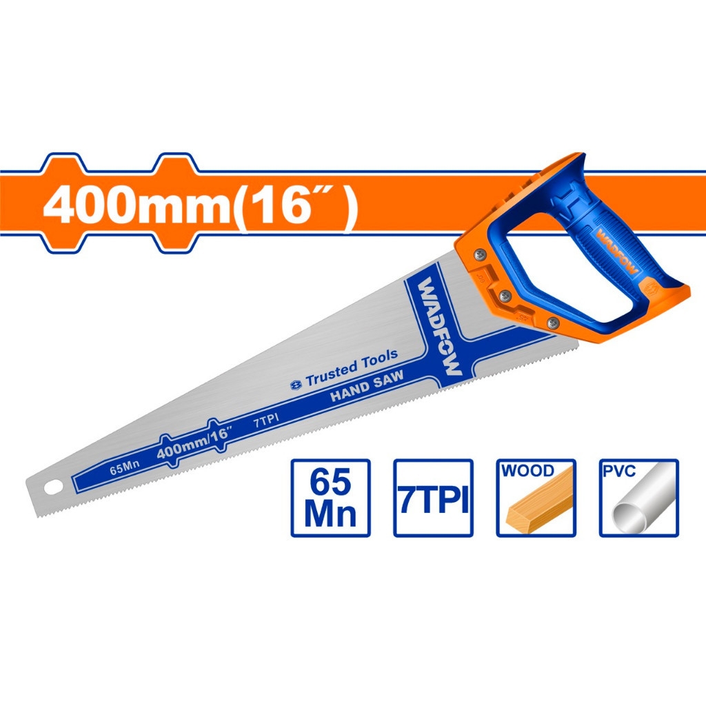 Cưa cầm tay Wadfow WHW1116 kích thước 16 inch 400mm răng cưa phủ lớp bảo vệ và xử lý nhiệt -  Trang bị toàn diện
