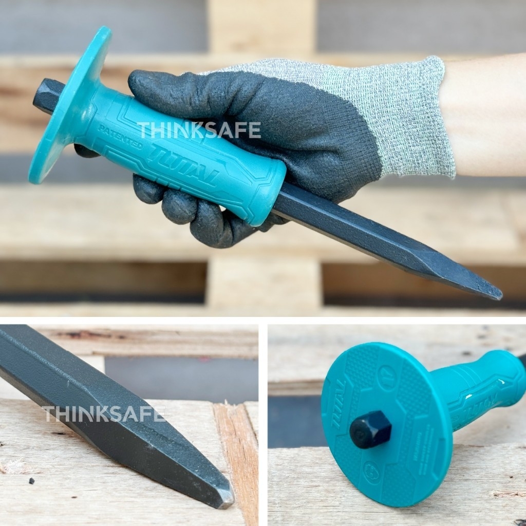 Đục bê tông nhọn Total, tay cầm 16mm  18mm, thép carbon cao cấp, bền bỉ chịu lực tốt chính hãng - Trang bị toàn diện
