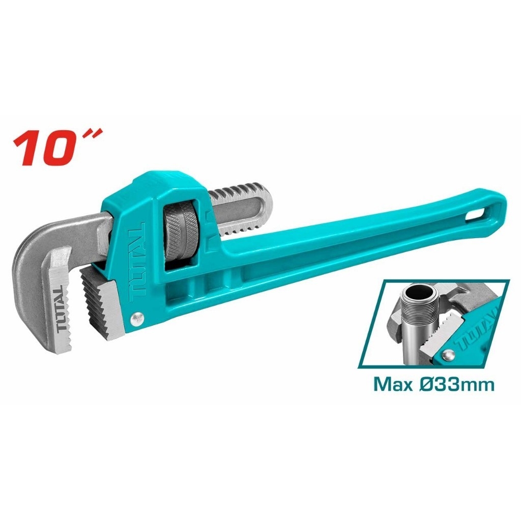 Mỏ lết răng Total, kích thước 8 - 24 inch, mỏ lết cầm tay dùng chất liệu thép carbon, đầu kềm rèn thả-Trang bị toàn diện