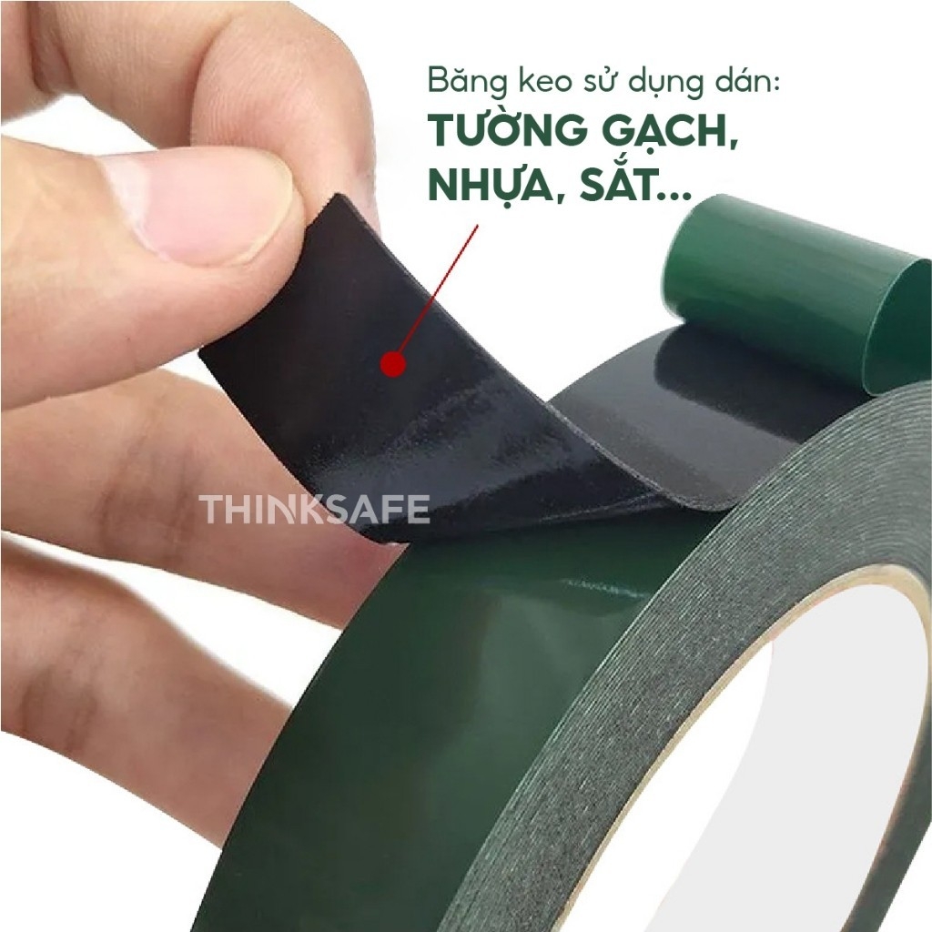 Băng keo xốp 2 mặt siêu dính sử dụng trên nhiều bề mặt, tường gạch, nhựa, sắt, gạch giá rẻ, rất tốt - Trang bị toàn diện