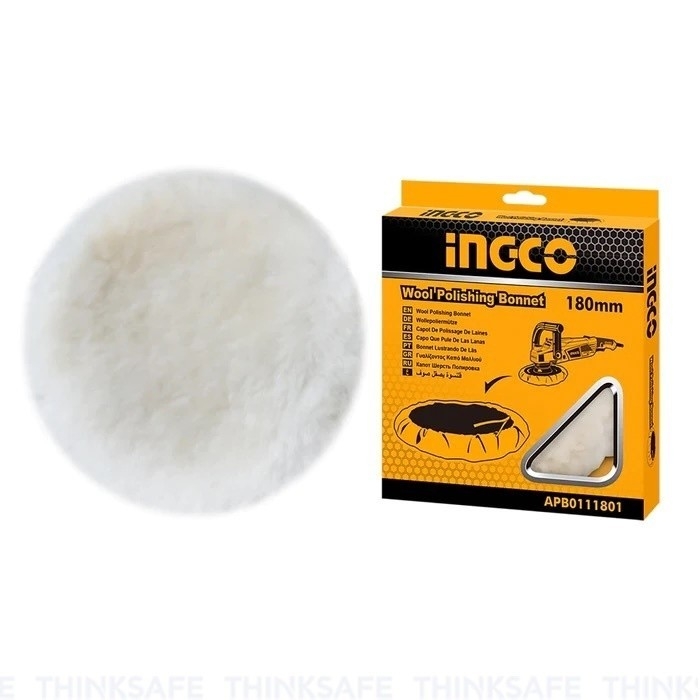 Nỉ đánh bóng INGCO APB0111801 kích thước 180mm chất liệu len thật, Nỉ đánh bóng chính hãng - Trang bị toàn diện