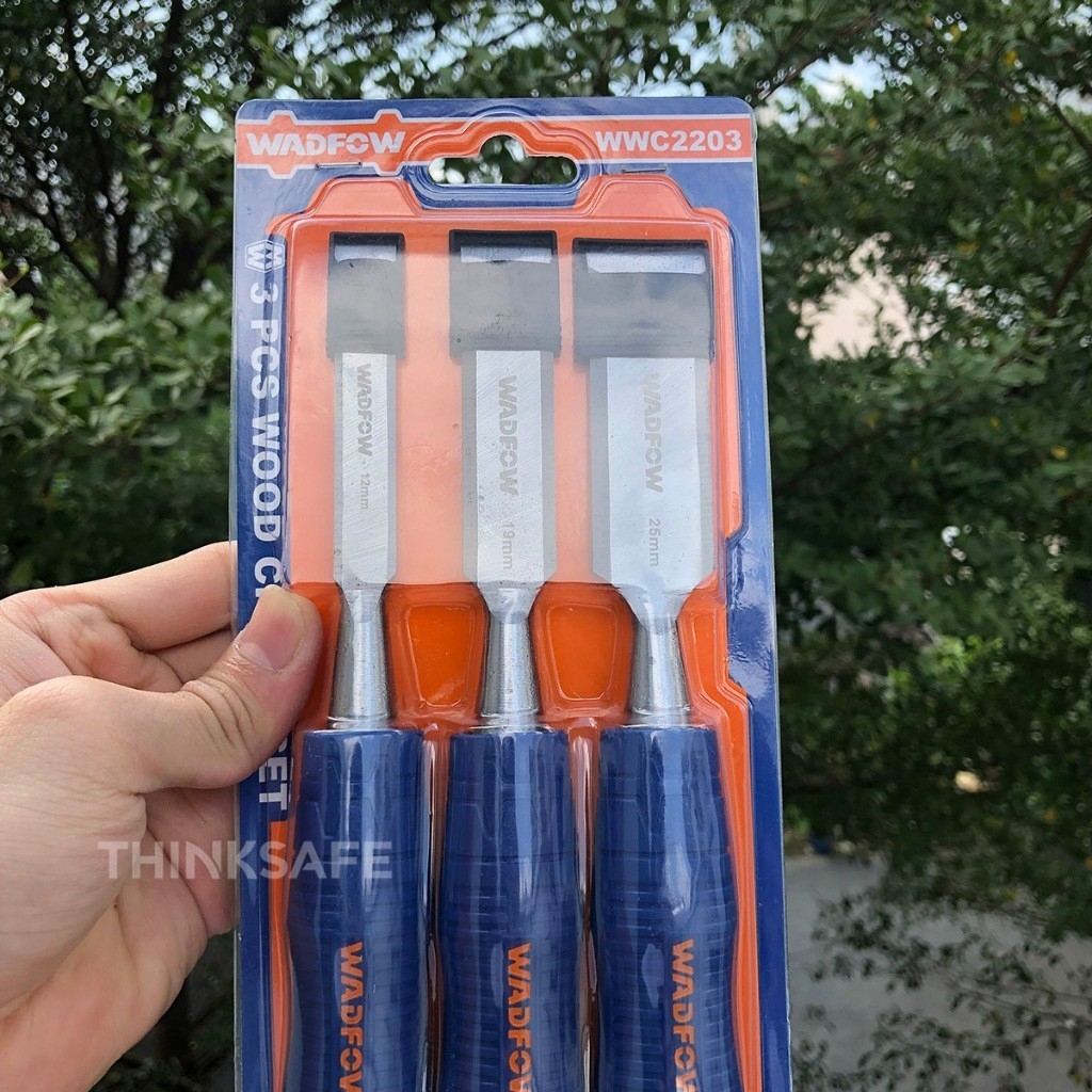 Bộ 3 đục gỗ Wadfow WWC2203 rộng 12mm 19mm 25mm dài 105mm dùng để đục điêu khắc gỗ dụng cụ cầm tay