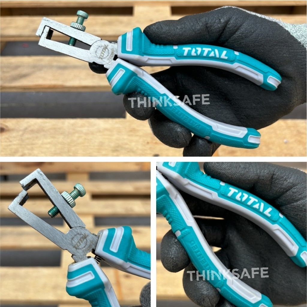 Kìm càng cua TOTAL THT1566P kích thước 6 inch 160mm đầu kìm được đánh bóng chống gỉ Kìm tuốt dây điện-Trang bị toàn diện