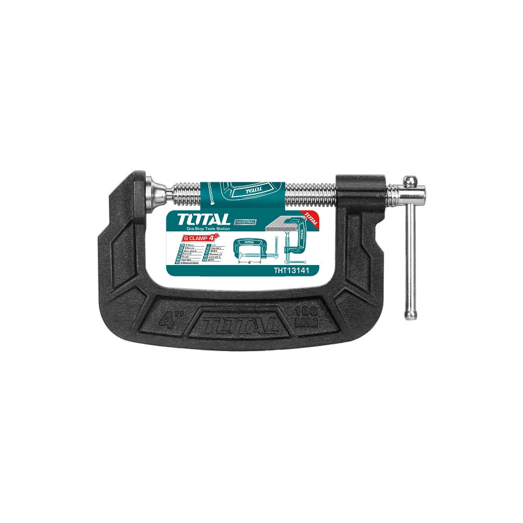 Cảo chữ C Total kích thước 3"-8" trục kẹp chữ T thân kẹp bằng gang dẻo cao cấp kẹp gỗ chữ G đa năng - Trang bị toàn diện