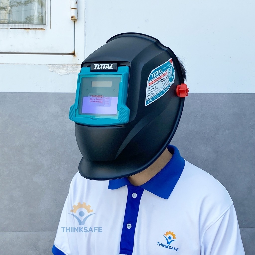 Mặt nạ hàn điện tử TOTAL TSP9309 bật tắt nguồn tự động vùng quan sát 90×35mm, kích thước vùng tối 110×90×9mm