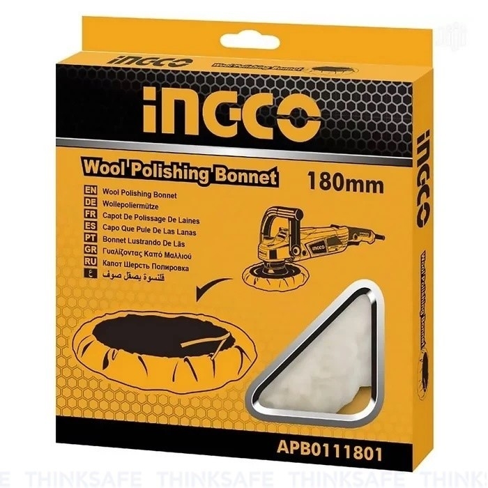 Nỉ đánh bóng INGCO APB0111801 kích thước 180mm chất liệu len thật, Nỉ đánh bóng chính hãng - Trang bị toàn diện