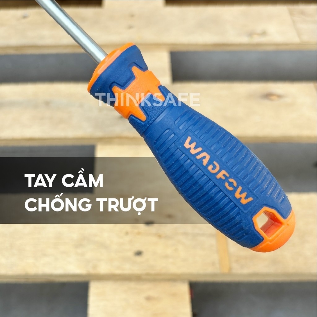 Bộ 2 tua vít dẹp và tua vít bake Wadfow WSS1302 thân tròn chất liệu thép crv cao cấp chính hãng