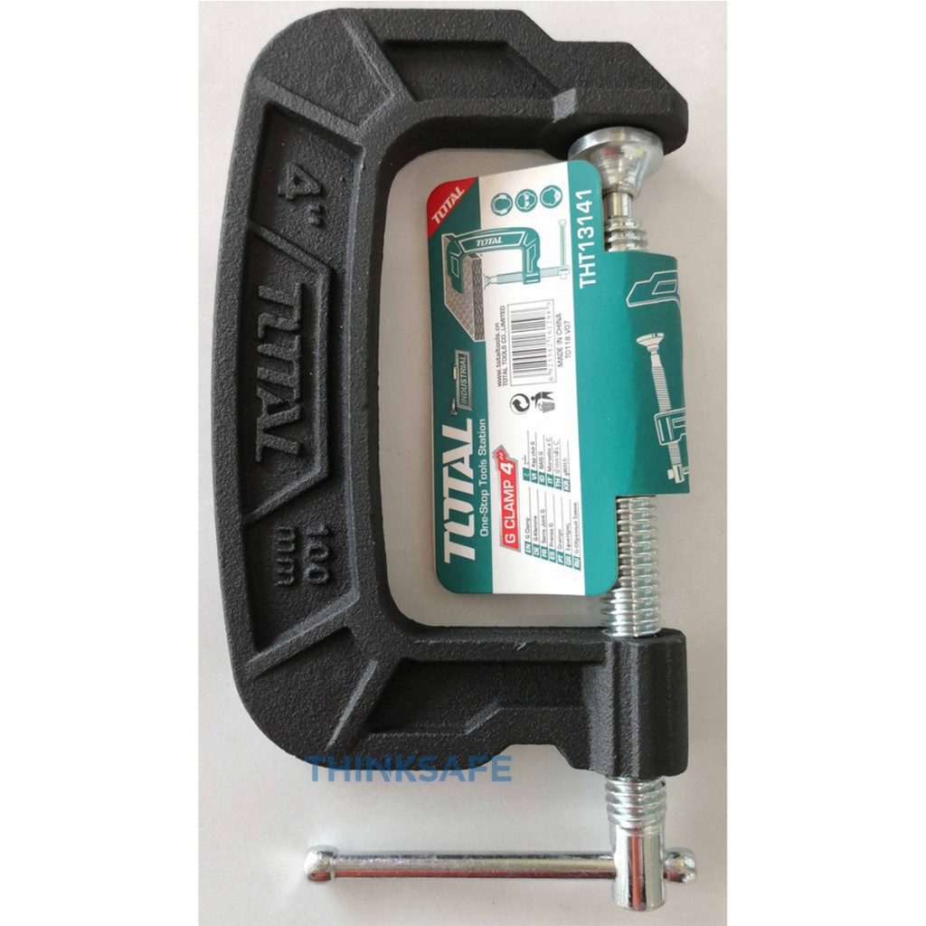 Cảo chữ C Total kích thước 3"-8" trục kẹp chữ T thân kẹp bằng gang dẻo cao cấp kẹp gỗ chữ G đa năng - Trang bị toàn diện