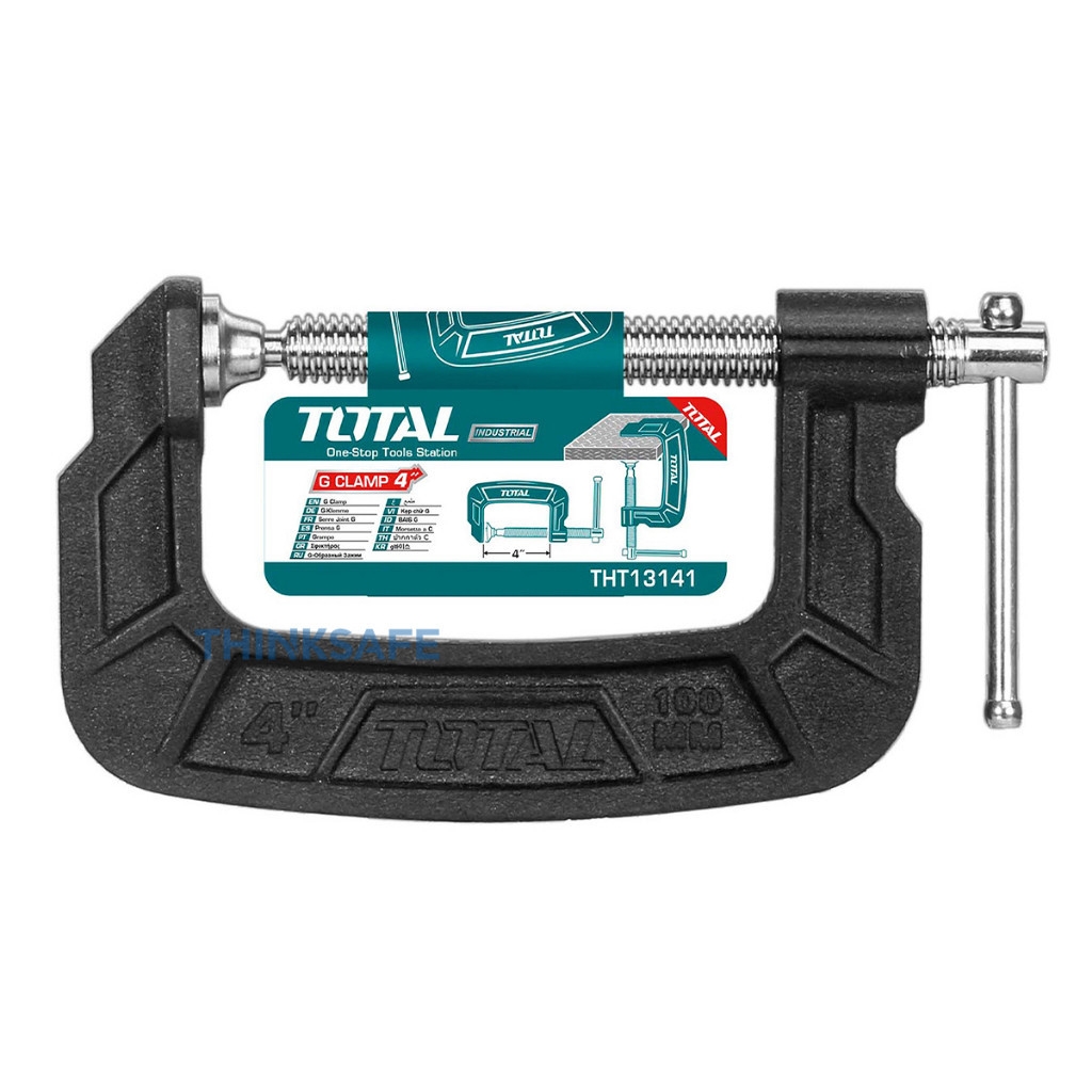 Cảo chữ C Total kích thước 3"-8" trục kẹp chữ T thân kẹp bằng gang dẻo cao cấp kẹp gỗ chữ G đa năng - Trang bị toàn diện