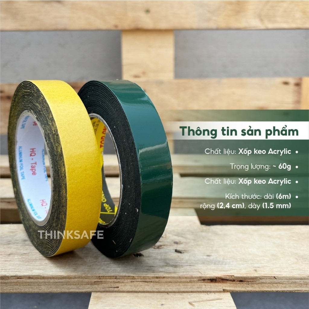 Băng keo xốp 2 mặt siêu dính sử dụng trên nhiều bề mặt, tường gạch, nhựa, sắt, gạch giá rẻ, rất tốt - Trang bị toàn diện