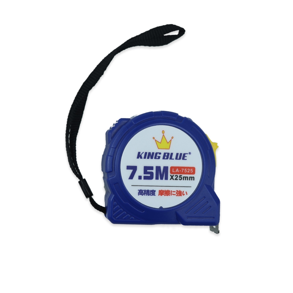 Thước cuộn KingBlue LA-50.25/ LA-100.25 rộng 25mm, dài 5 - 10 mét, vỏ nhựa ABS thước kéo thép, thước mét đo lường