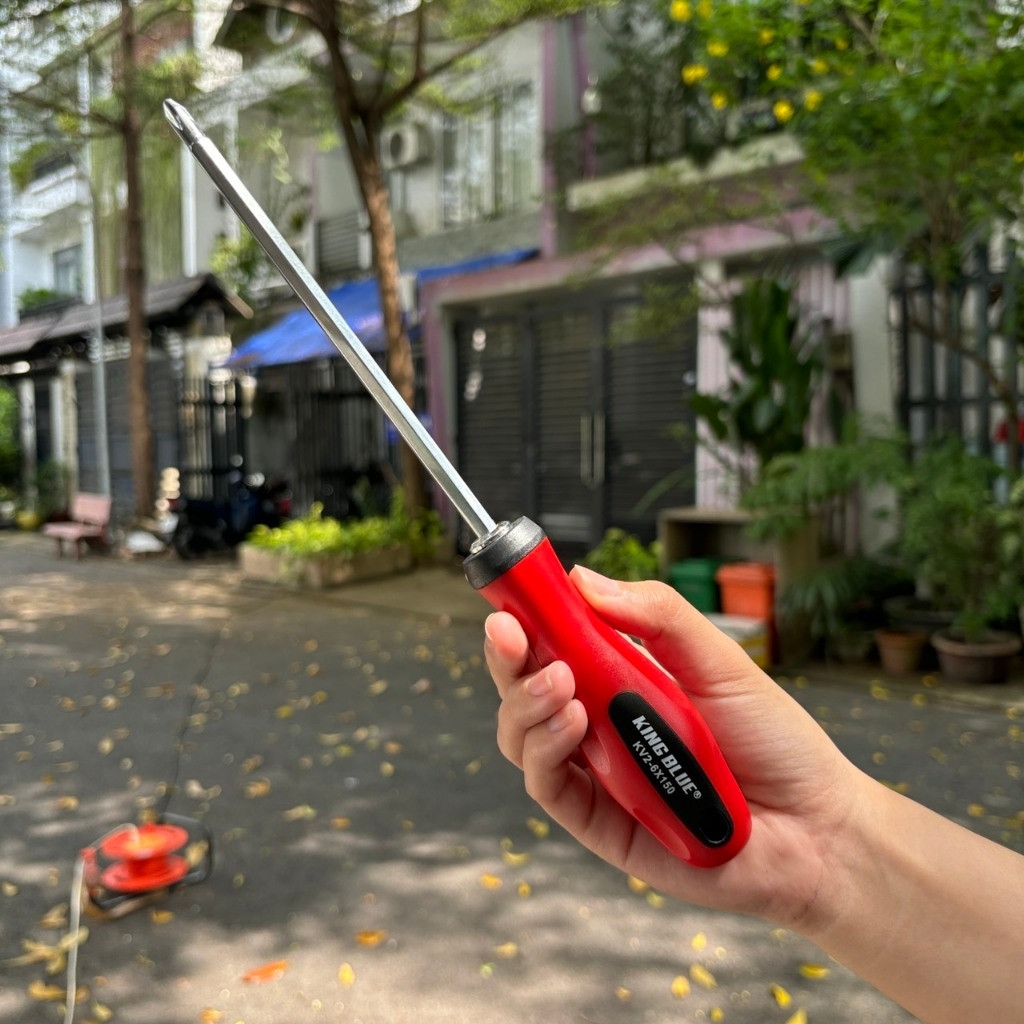 Tua vít 2 đầu PH2 KingBlue KV2-6x100/ KV2-6x150/ KV2-6x200, dài 100 - 200mm, thép S2 cao cấp, tuốc nơ vít bake và dẹp
