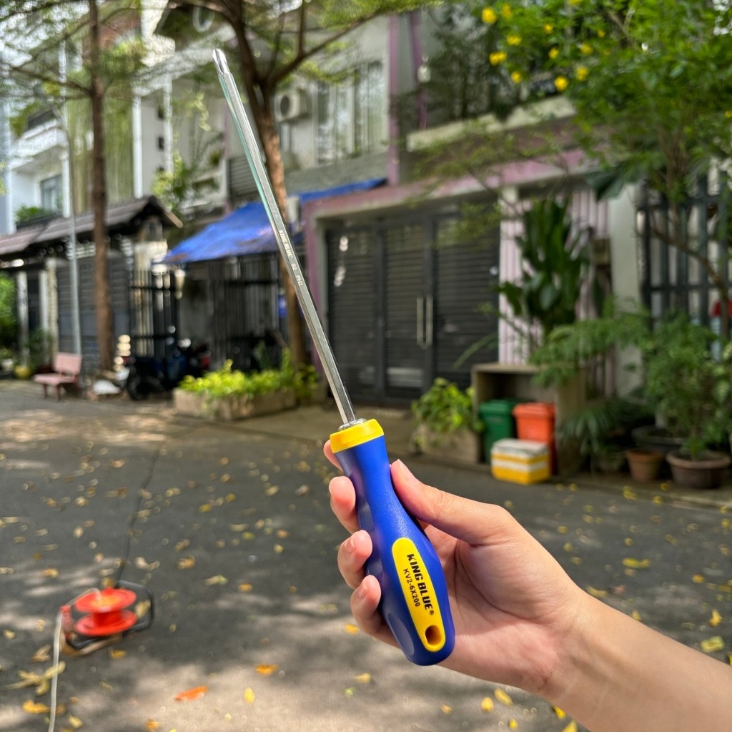 Tua vít 2 đầu PH2 KingBlue KV2-6x100/ KV2-6x150/ KV2-6x200, dài 100 - 200mm, thép S2 cao cấp, tuốc nơ vít bake và dẹp