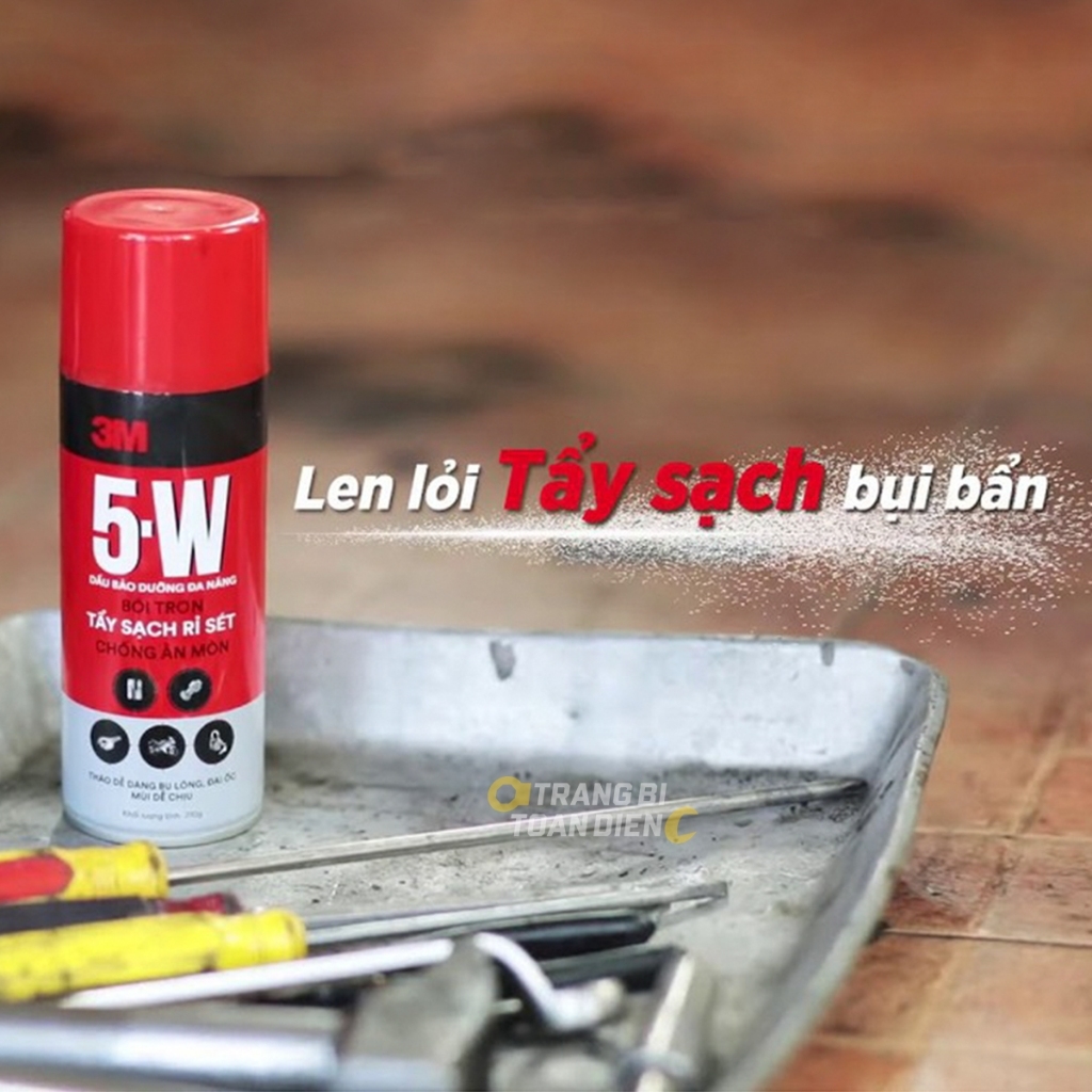 Chai dầu chống rỉ sét 3M 5W, bình xịt bảo dưỡng chống ăn mòn, bôi chơn, sửa chữa các vết rỉ sét - Trang bị toàn diện