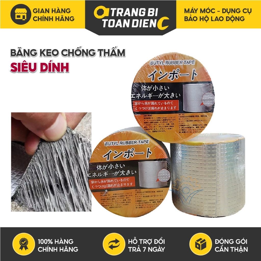 Băng keo chống thấm siêu dính Nhật Bản, keo dính chống nước, chịu nhiệt, bền độ dính cao - Trang bị toàn diện