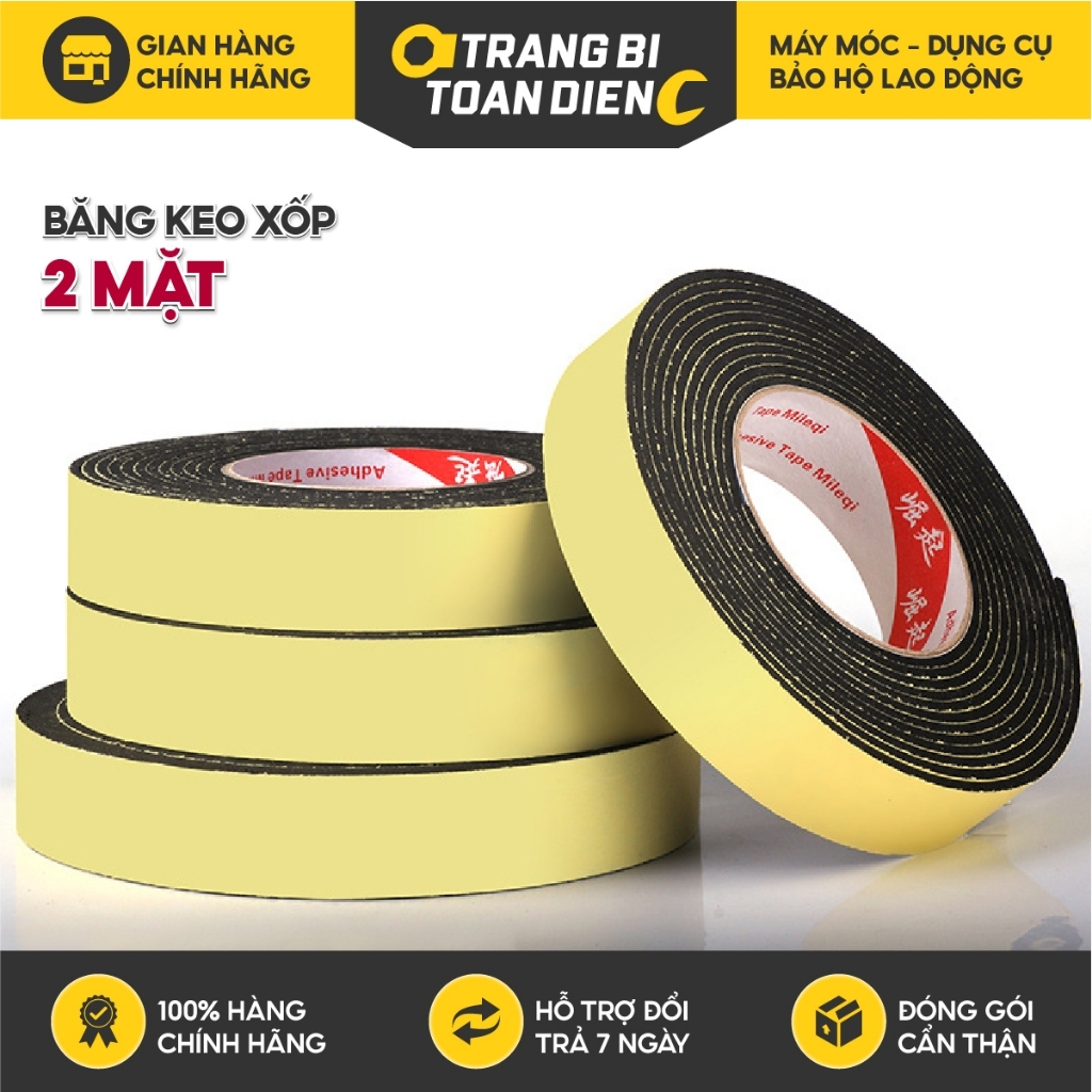 Băng keo xốp 2 mặt siêu dính sử dụng trên nhiều bề mặt, tường gạch, nhựa, sắt, gạch giá rẻ, rất tốt - Trang bị toàn diện