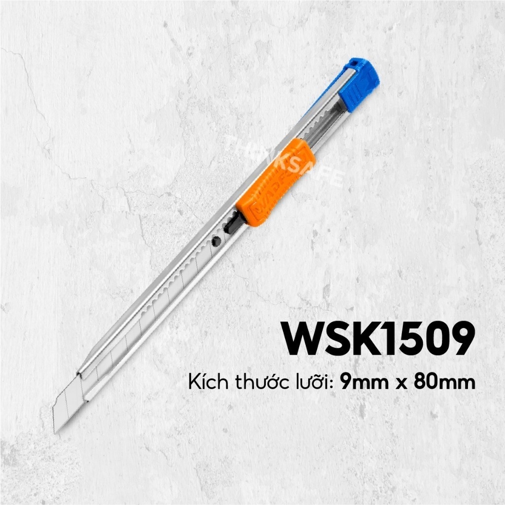 Dao rọc giấy Wadfow nhiều kích thước 132 - 168mm kèm lưỡi SK5 kích thước lưỡi 18x100mm và 9x80mm - Trang bị toàn diện
