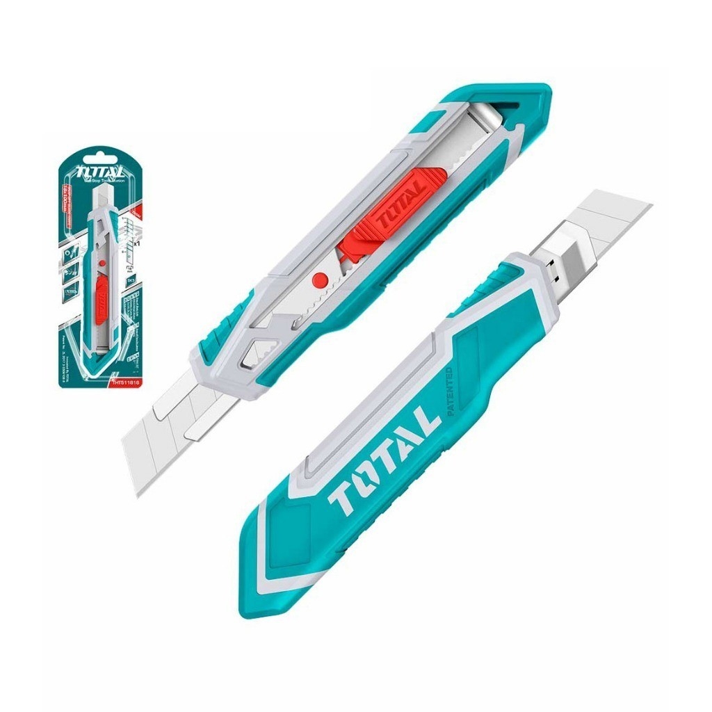 Dao rọc giấy Total lưỡi dao SK5, Nhiều kích thước, dùng cắt giấy, băng keo, rọc thùng Bút rọc giấy, điêu khắc gỗ