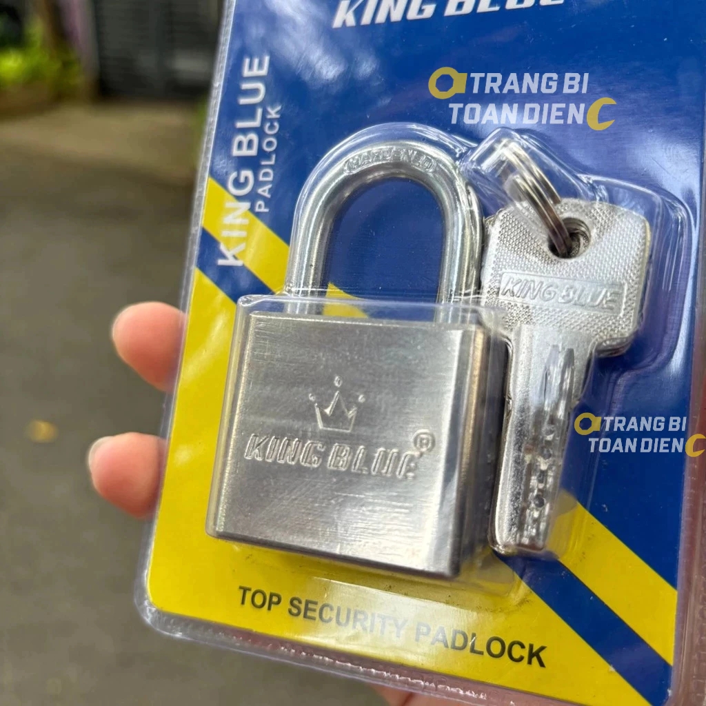 Ổ khóa KingBlue KYV40 kích thước 40mm, chất liệu cùm thép ruột đồng chất lượng, bảo vệ tài sản khóa cửa, kho xưởng