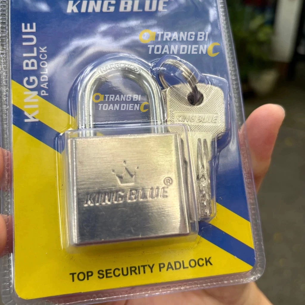 Ổ khóa KingBlue KYV40 kích thước 40mm, chất liệu cùm thép ruột đồng chất lượng, bảo vệ tài sản khóa cửa, kho xưởng