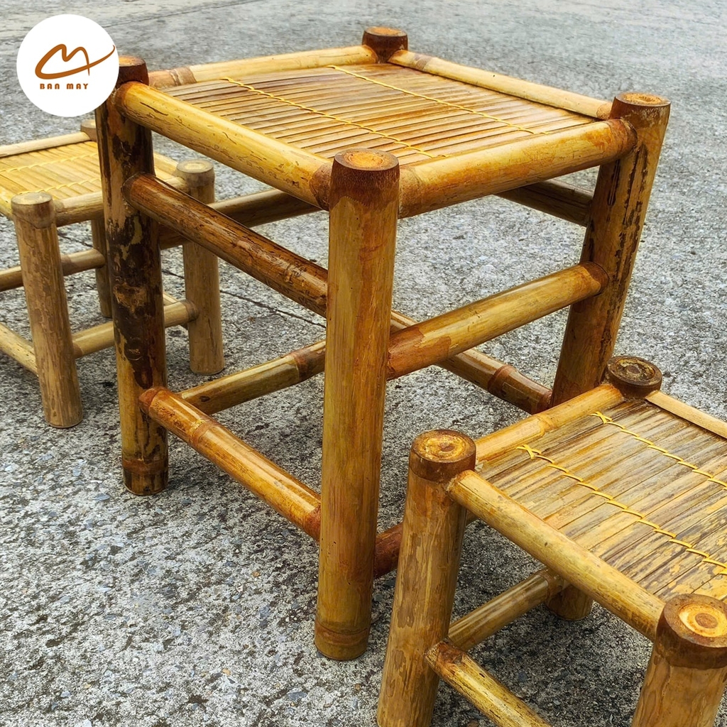 Bộ bàn ghế tre tự nhiên (2 ghế 1 bàn)