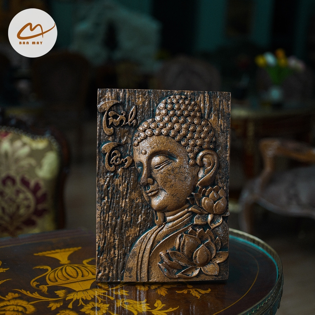 Tranh Phật Tĩnh Tâm Màu Đồng
