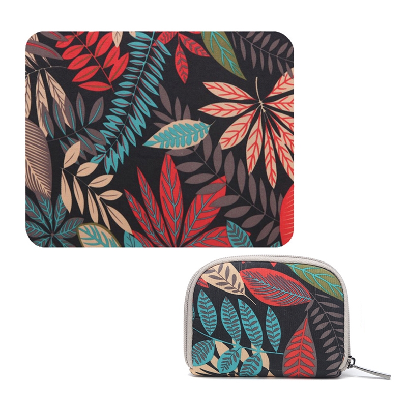 Combo Túi chống sốc + Túi đựng chuột + Miếng lót chuột họa tiết hoa văn