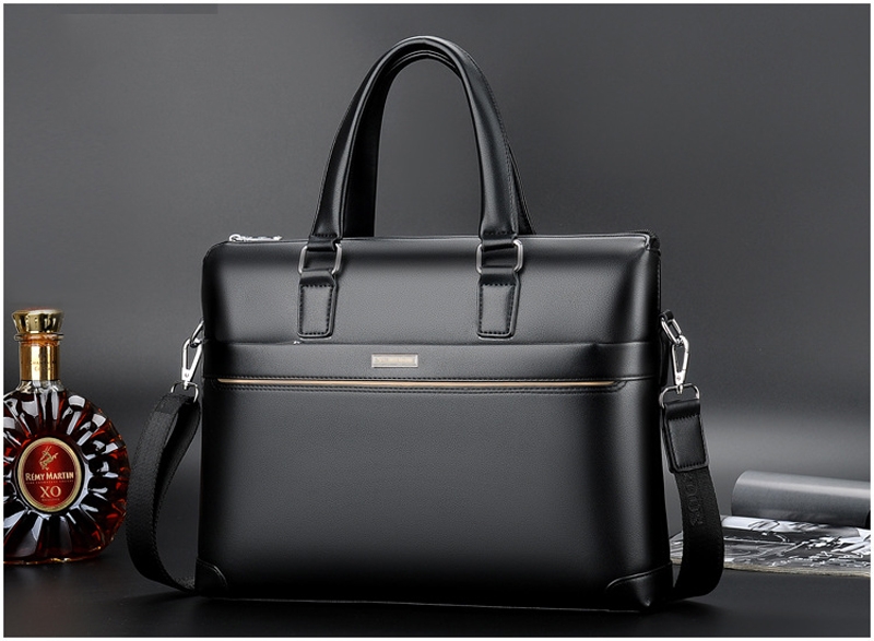 Cặp da công sở đựng Laptop Baodidaishu viền sọc ngang nổi bật