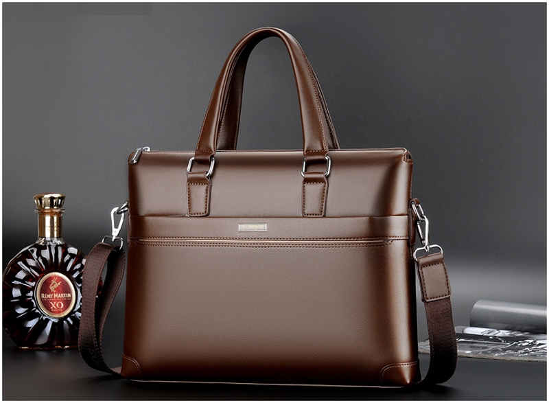 Cặp da công sở đựng Laptop Baodidaishu viền sọc ngang nổi bật