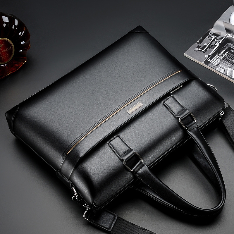 Cặp da công sở đựng Laptop Baodidaishu viền sọc ngang nổi bật