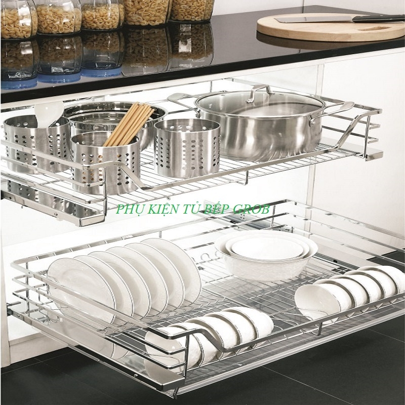 Khay xoong nồi gắn cánh tủ dưới Grob