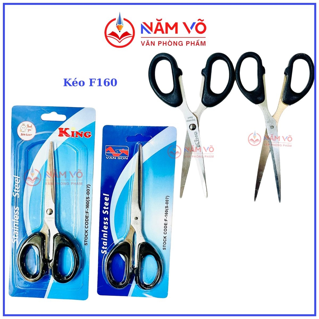 Kéo Văn Phòng King F160 (S007) (12 Cây/Hộp; 40 Hộp/Thùng)