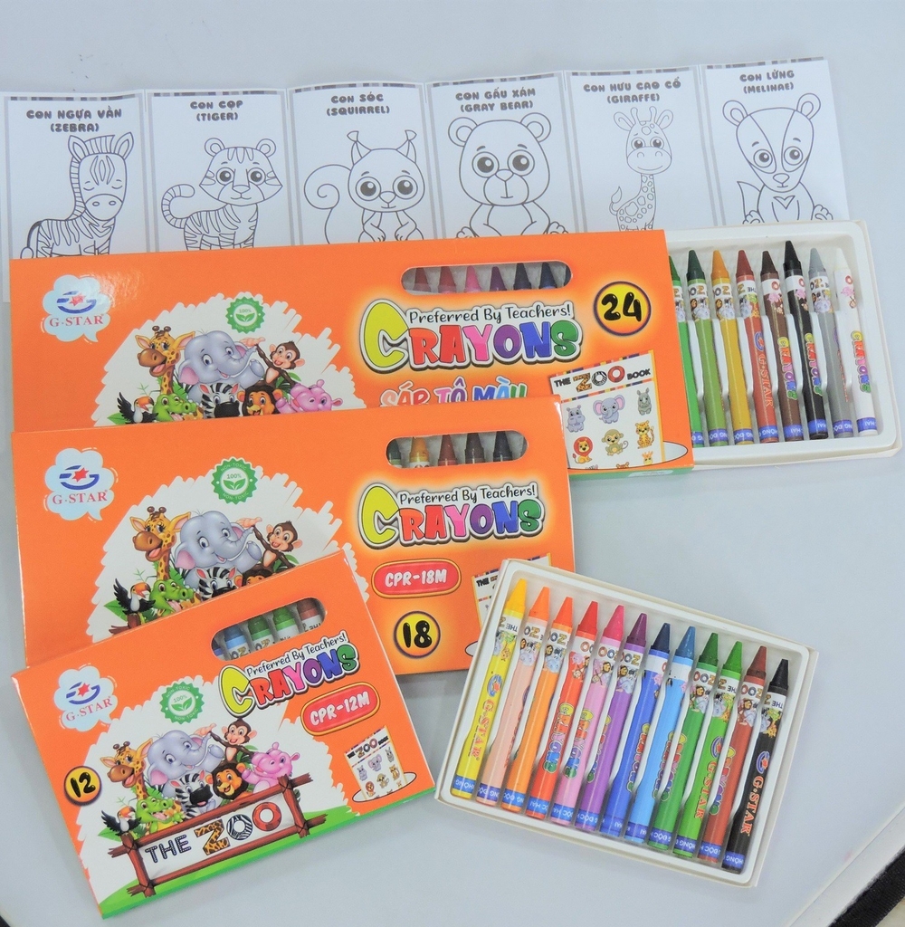 G-Star Bút Sáp Màu CPR - 12 Màu (10 Hộp/ Lốc; 180 Hộp/ Thùng)