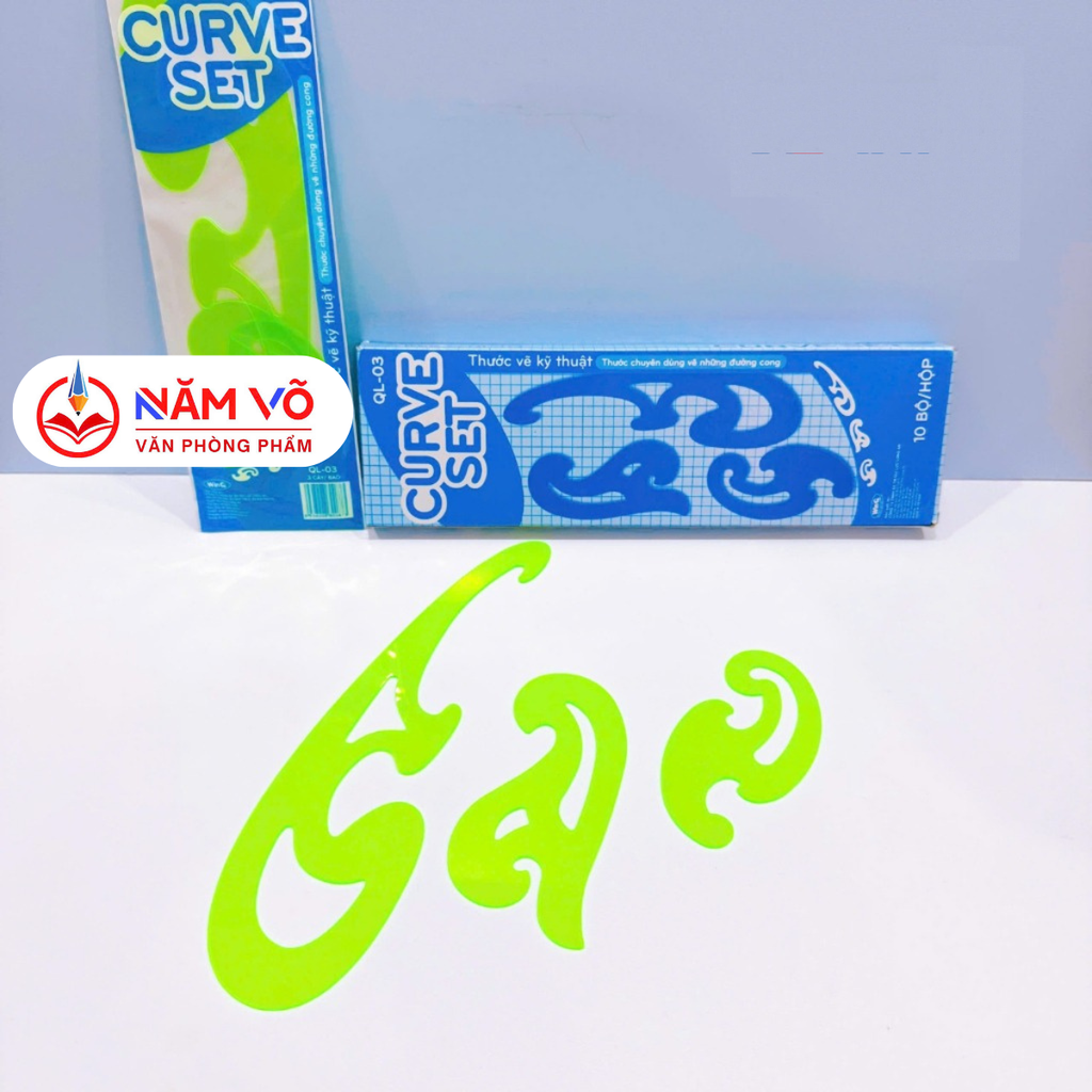 Win Q Bộ 3 Cây Thước Parabol Lớn QL03 (10 Bộ/ Hộp; 5 Hộp/ Lốc)