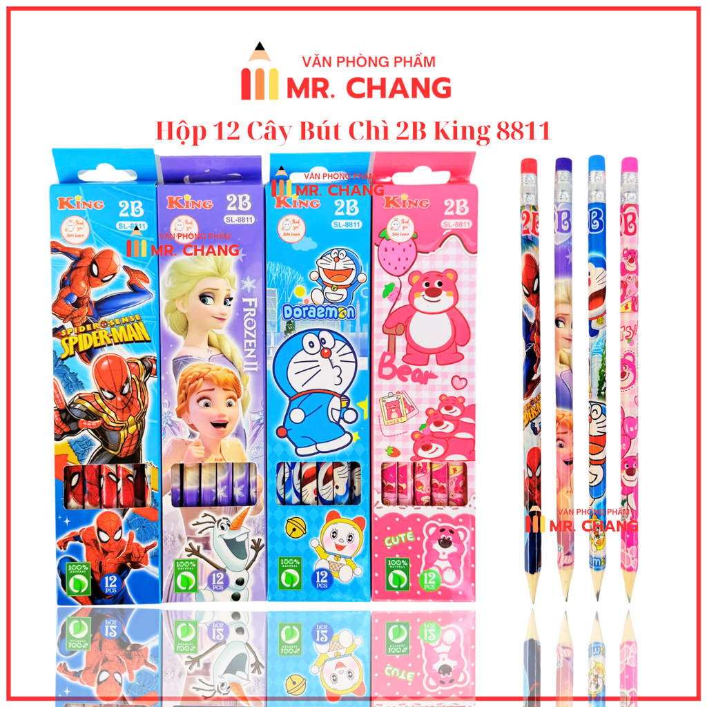 Bút Chì 2B Hình Dễ Thương SL 8811 (12 Cây/ Hộp; 12 Hộp/Lốc; 20 Lốc/Thùng)