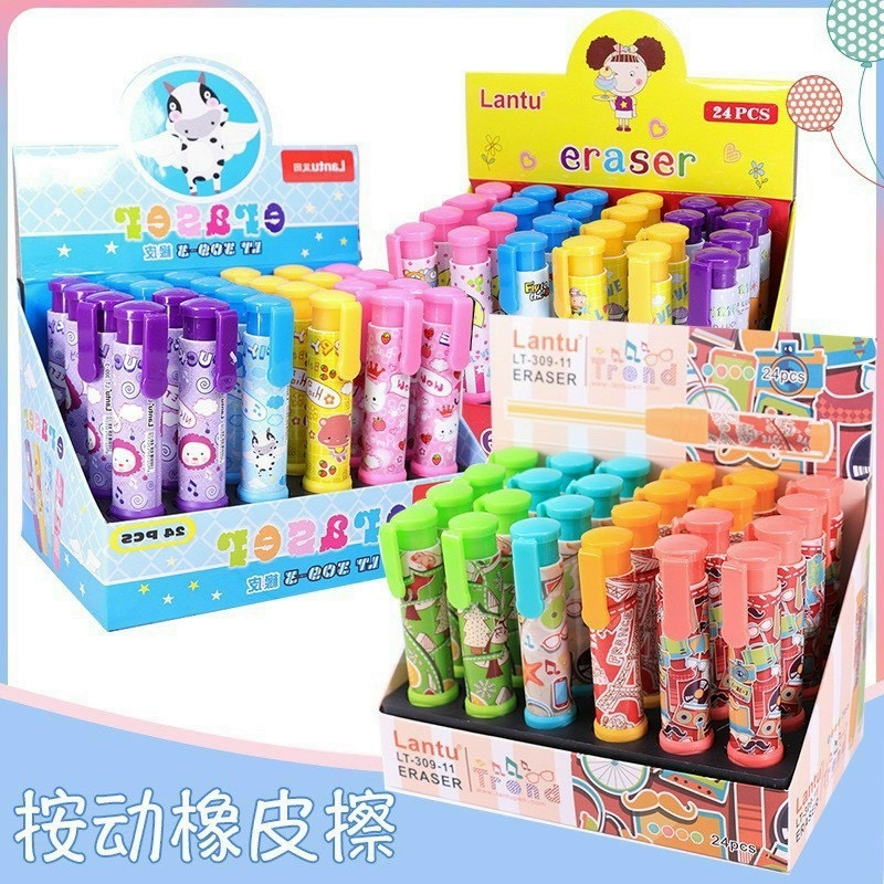 . Gôm Bút Bấm LANTU LT309 (24 Cây/Hộp; 24 Hộp/Thùng)