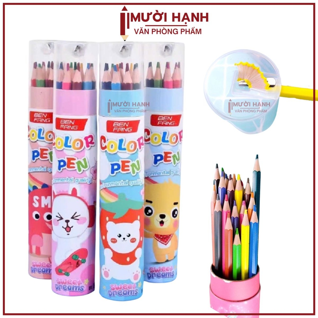 . Lon Bút Chì Màu Kèm Chuốt