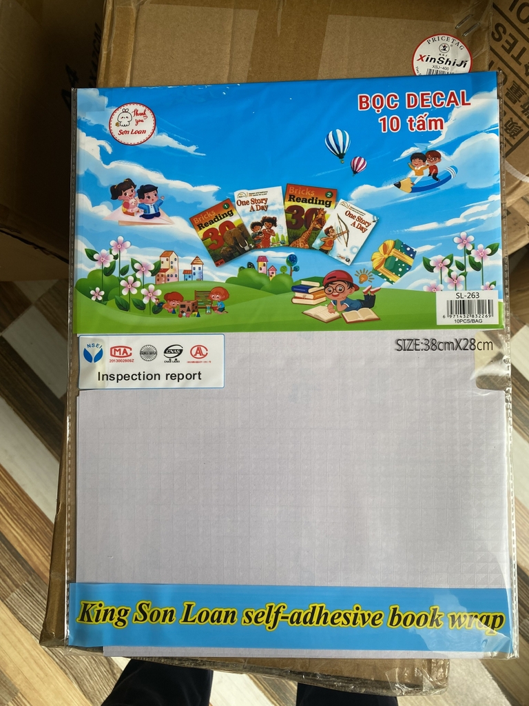 . Bao Decal Dán Kèm 10 Nhãn Tên 38x28cm 263 (50 Xấp/ Lốc; 200 Xấp/ Thùng)