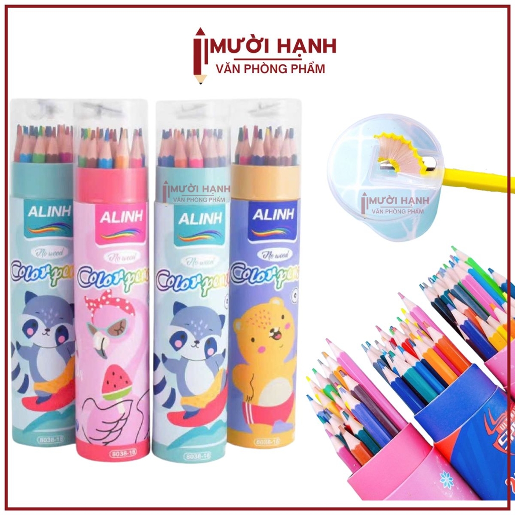 . Lon Bút Chì Màu Kèm Chuốt