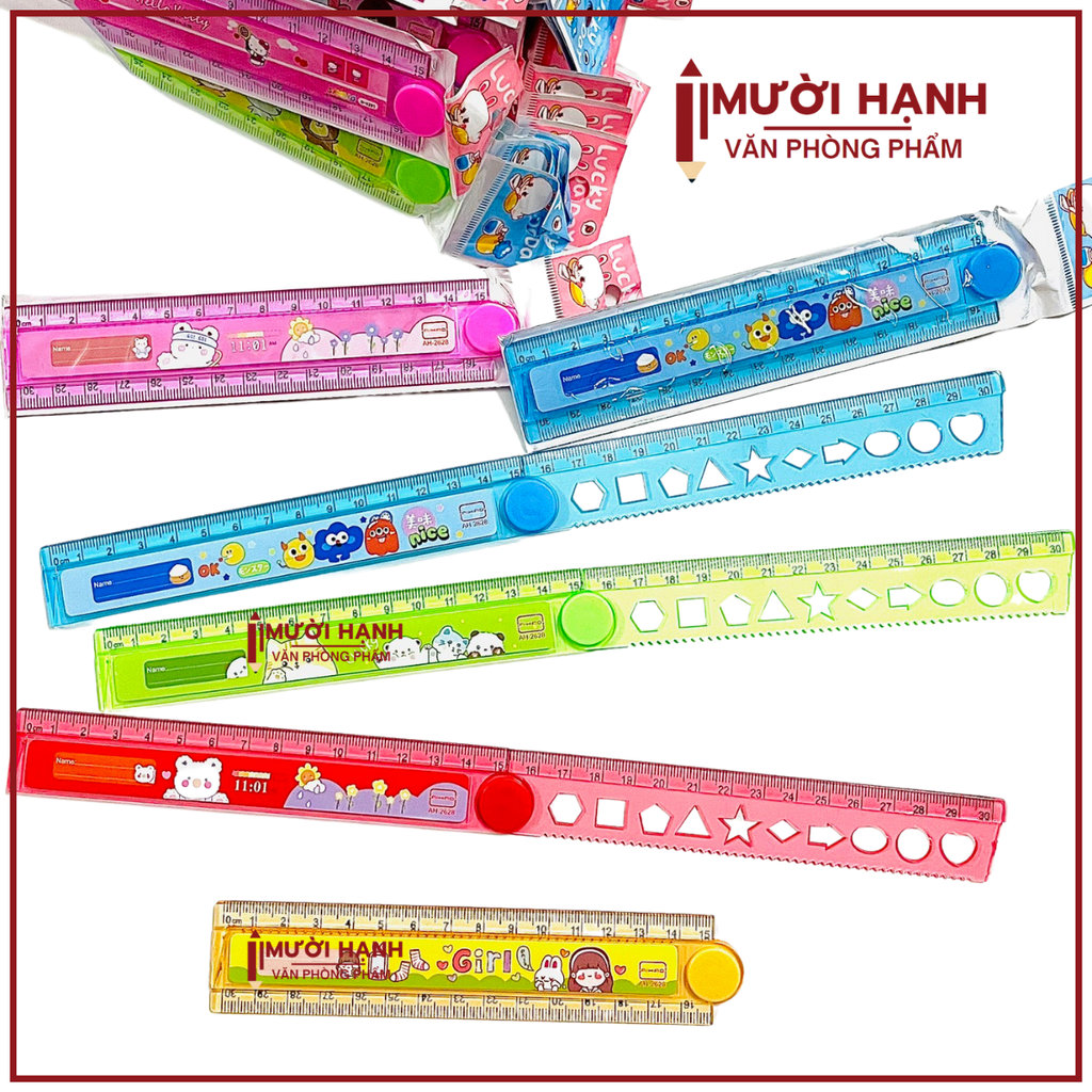 . Thước Gấp 30cm AH-2628 (40 Cây/Lon; 32 Lon/ Thùng)