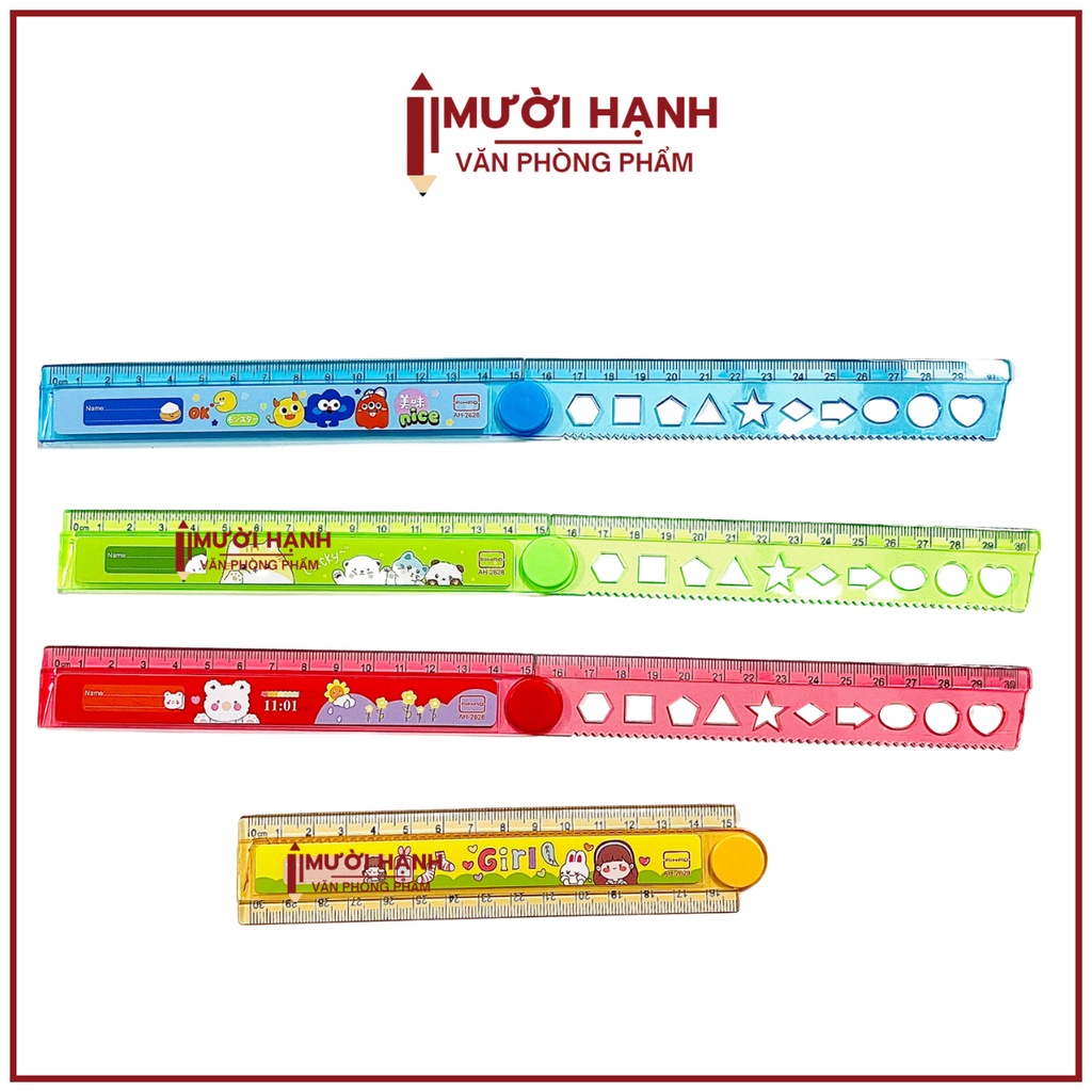 . Thước Gấp 30cm AH-2628 (40 Cây/Lon; 32 Lon/ Thùng)