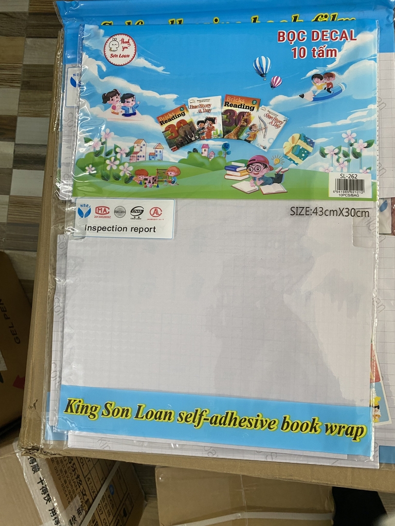 . Bao Decal Dán Kèm 10 Nhãn Tên 43x30cm 262 (50 Xấp/ Lốc; 200 Xấp/ Thùng)