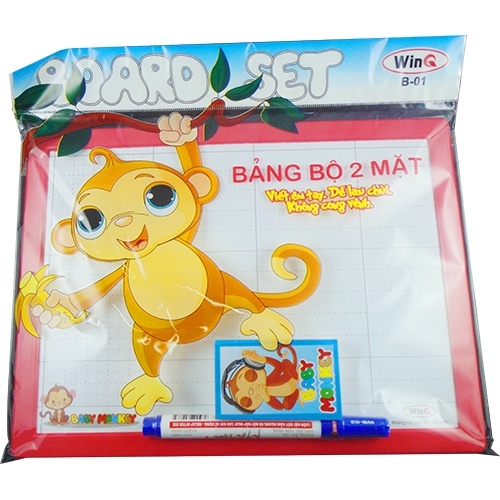 Win Q Bảng Bộ 2 Mặt B01 (1 MẶT PHẤN + MẶT LÔNG) (10 Cái/ Lốc; 80 Cái/ Thùng)