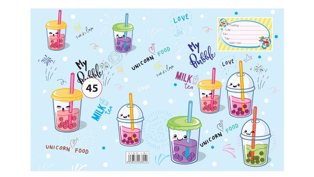 Bìa Bao Tập Kiếng Con Nai Màu và Hình (10 Tờ Cùng Loại/Xấp)