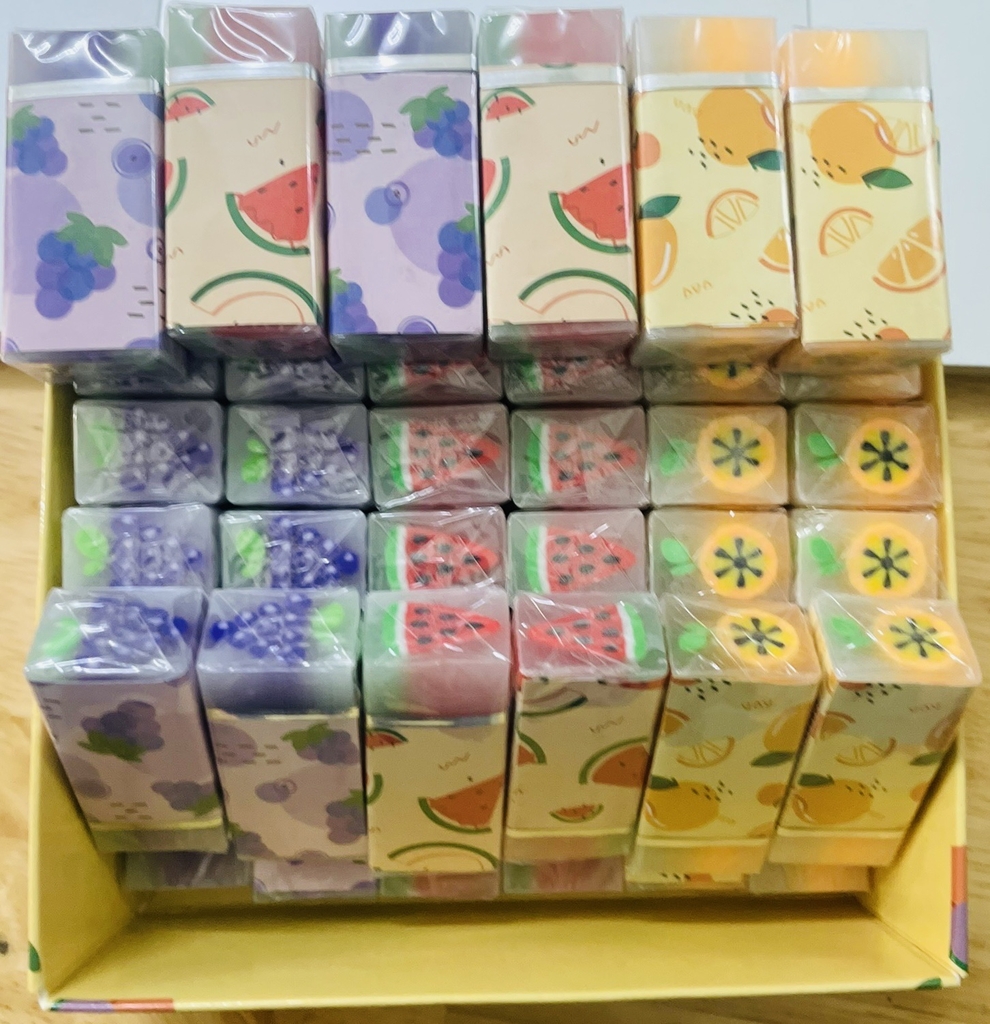 . Gôm Thỏi Thơm Hình Trái Cây Majaca 629 (36 Cục/ Lốc; 30 Lốc/Thùng)