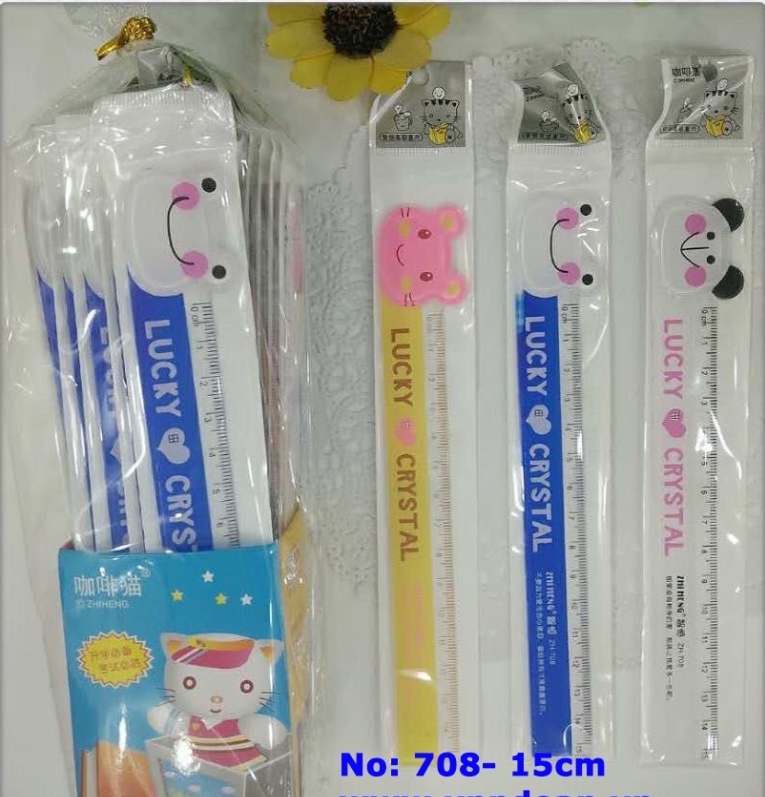 Thước Cứng 15CM Hình dễ thương 708 (36 Cây/Lon) (32 Lon/Thùng)