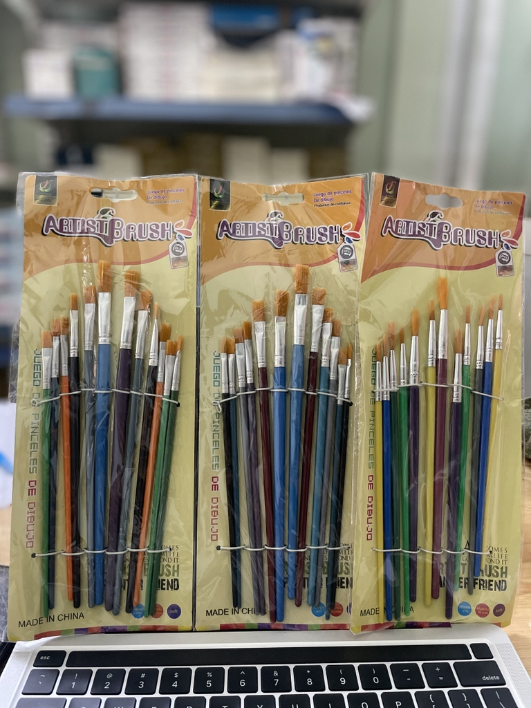 Cọ 12 Cây Nhọn và Dẹp 203 (12 Cây/Vĩ; 500 Vĩ/Thùng)