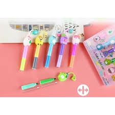 Bút dạ quang 2 đầu thú HLL-065 (6 Cây/Hộp)