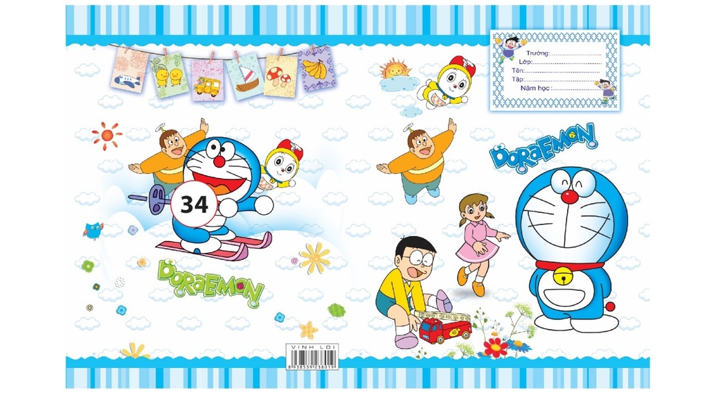 Bìa Bao Tập Kiếng Con Nai Màu và Hình (10 Tờ Cùng Loại/Xấp)